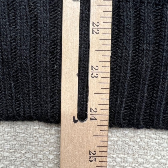 Wildfox Sweater L Black Relaxed Fit Crewneck Pull Over Chain Fringe Wool Blend - Picture 7 of 12